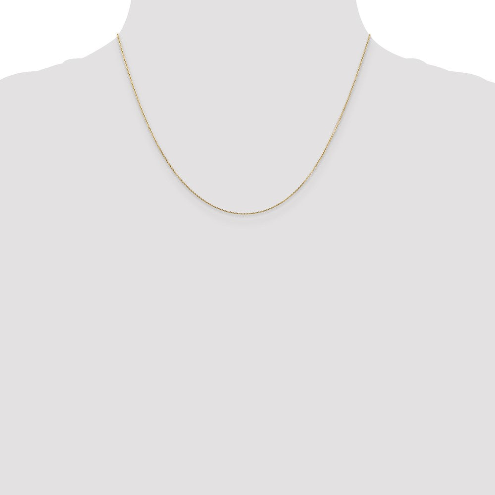 High-Quality 14K Gold 18-Inch 0.8mm Diamond-Cut Link Chain - Stylish & Affordable