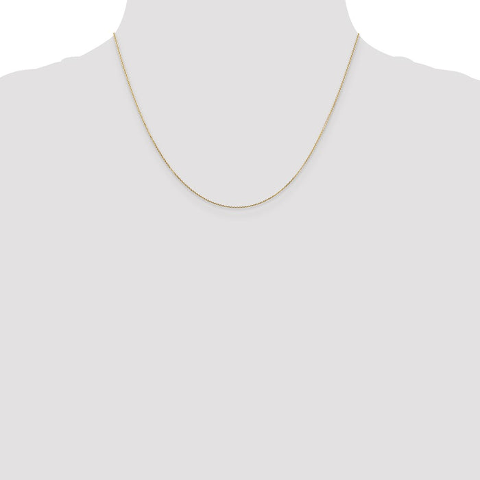High-Quality 14K Gold 18-Inch 0.8mm Diamond-Cut Link Chain - Stylish & Affordable-4