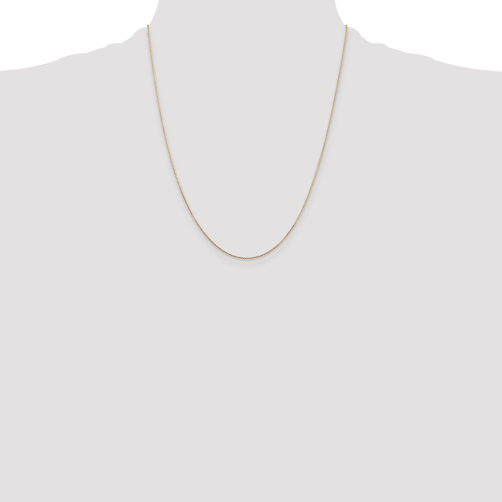 Buy Stylish 14K Gold 22-Inch Diamond-Cut Round Cable Chain - 0.8mm