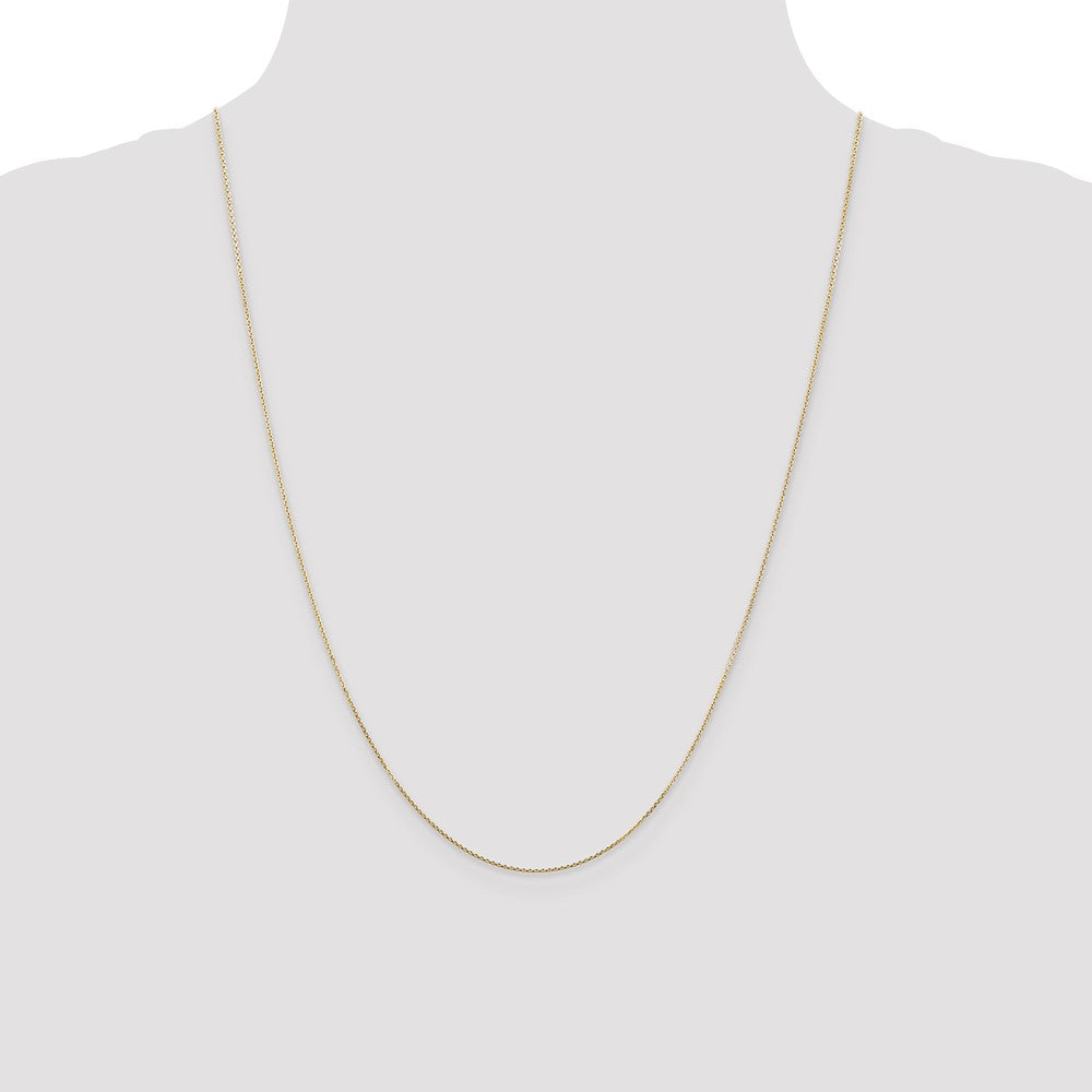 Shop Stylish 14K Gold 24-Inch Diamond-Cut Cable Chain - Value & Quality