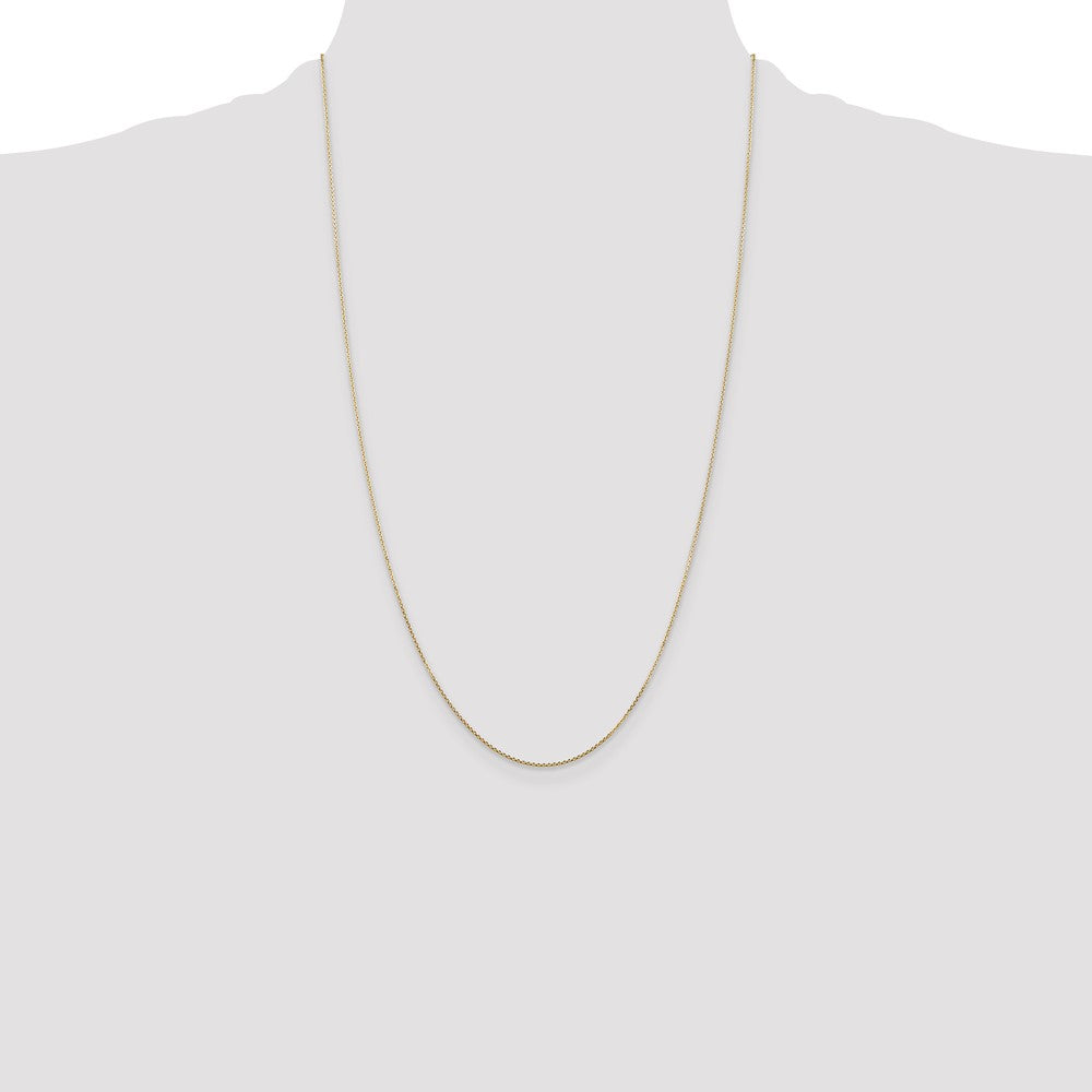 Shop 14K Gold 26-Inch Diamond-Cut Round Cable Chain - Stylish & Affordable!