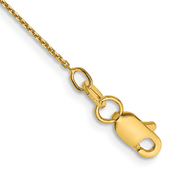 14K Gold 10-Inch Diamond-Cut Anklet