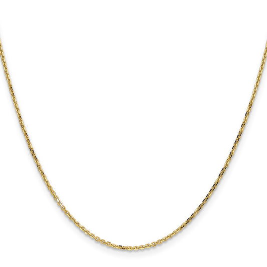 Buy Exclusive 14K Gold 18-Inch Diamond-Cut Round Open Link Chain - Stylish!