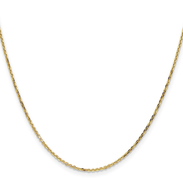 Shop Stylish 14K Gold 14-Inch 1.4mm Diamond-Cut Cable Chain - Luxury Look-2