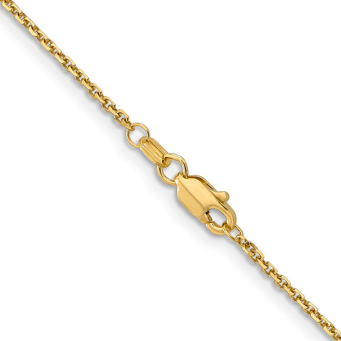 High-Quality 14K Gold 24-Inch Diamond-Cut Cable Chain - Stylish & Affordable!-3
