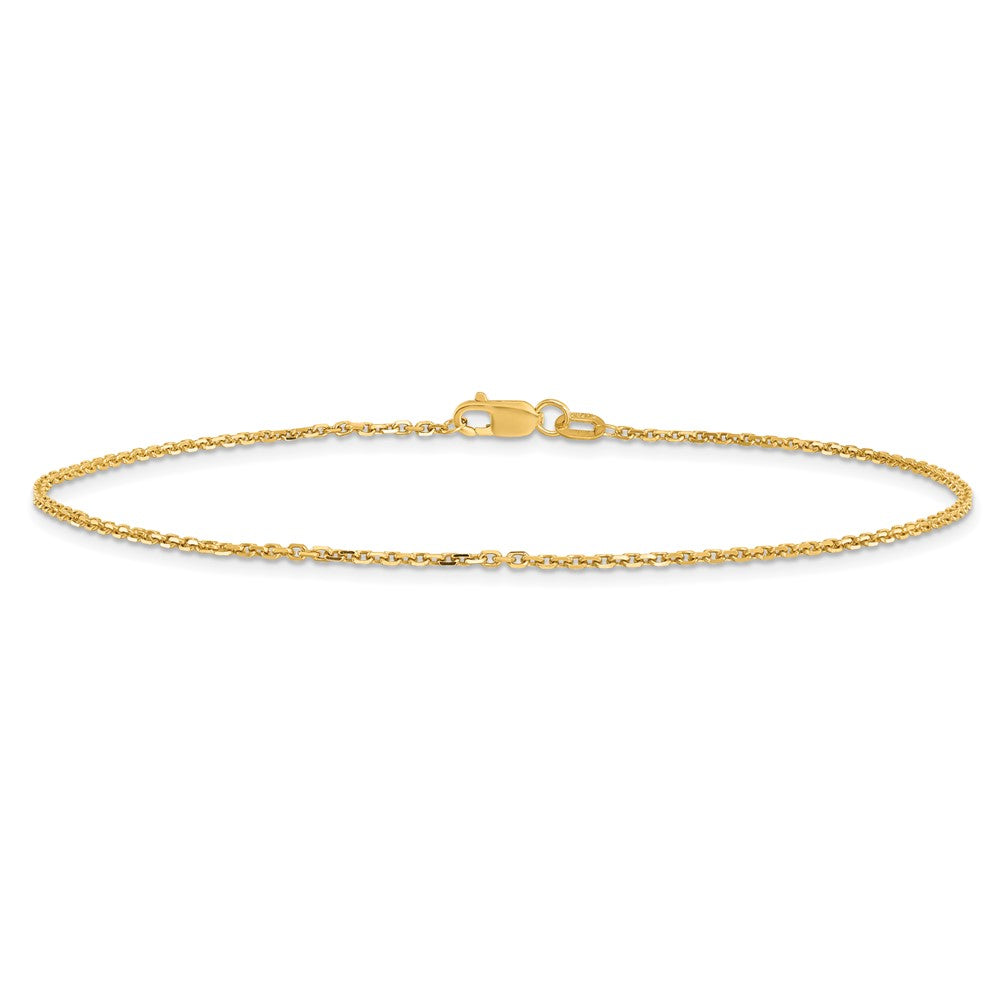 Buy 14K Gold 10-Inch Diamond-Cut 1.4mm Anklet - Stylish & Affordable Luxury