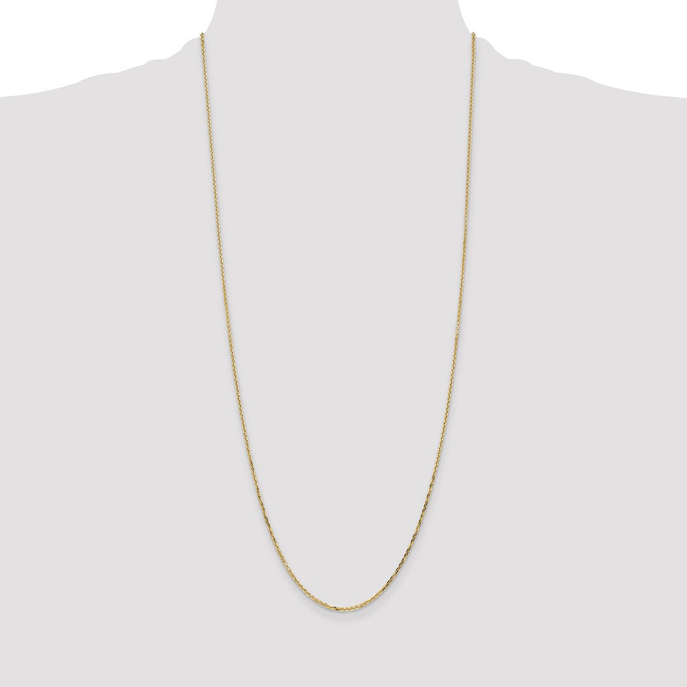 Shop Stylish 30-Inch 14K Gold Diamond-Cut Cable Chain - Affordable Luxury!