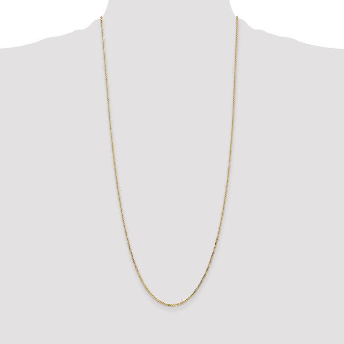 Shop Stylish 30-Inch 14K Gold Diamond-Cut Cable Chain - Affordable Luxury!-4