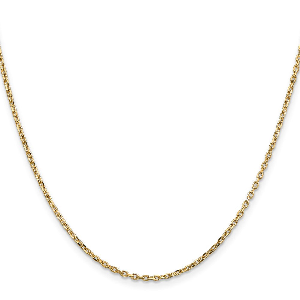 Buy 14K Gold 20-Inch Diamond-Cut Round Open Link Chain - Stylish & Durable