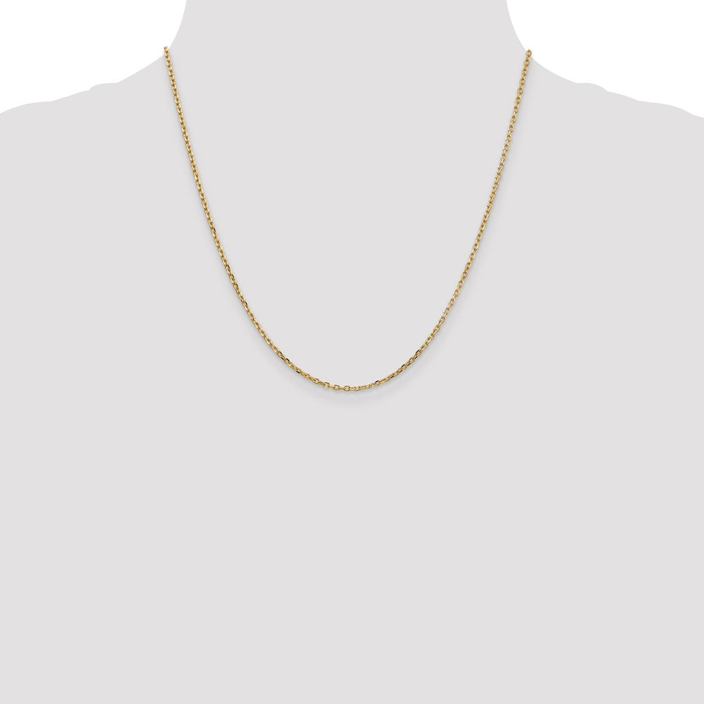 Buy 14K Gold 20-Inch Diamond-Cut Round Open Link Chain - Stylish & Durable