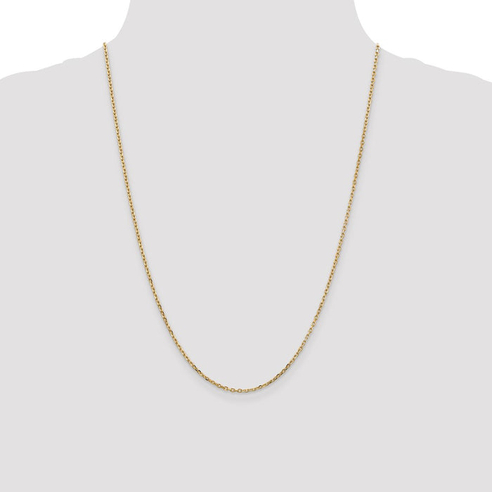 Exclusive 14K Gold 24-Inch 1.8mm Diamond-Cut Cable Chain - Stylish Value!-4