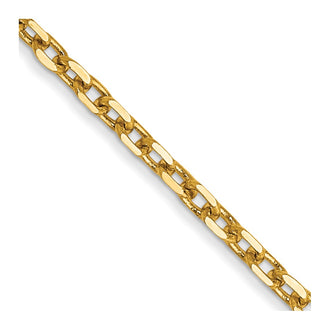 Shop Stylish 14K Gold 16-Inch Diamond-Cut Round Open Link Chain, 1.8mm