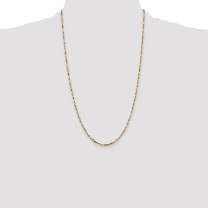Shop Exclusive 14K Gold 26-Inch Diamond-Cut Round Chain - Stylish 2.2mm Links-4