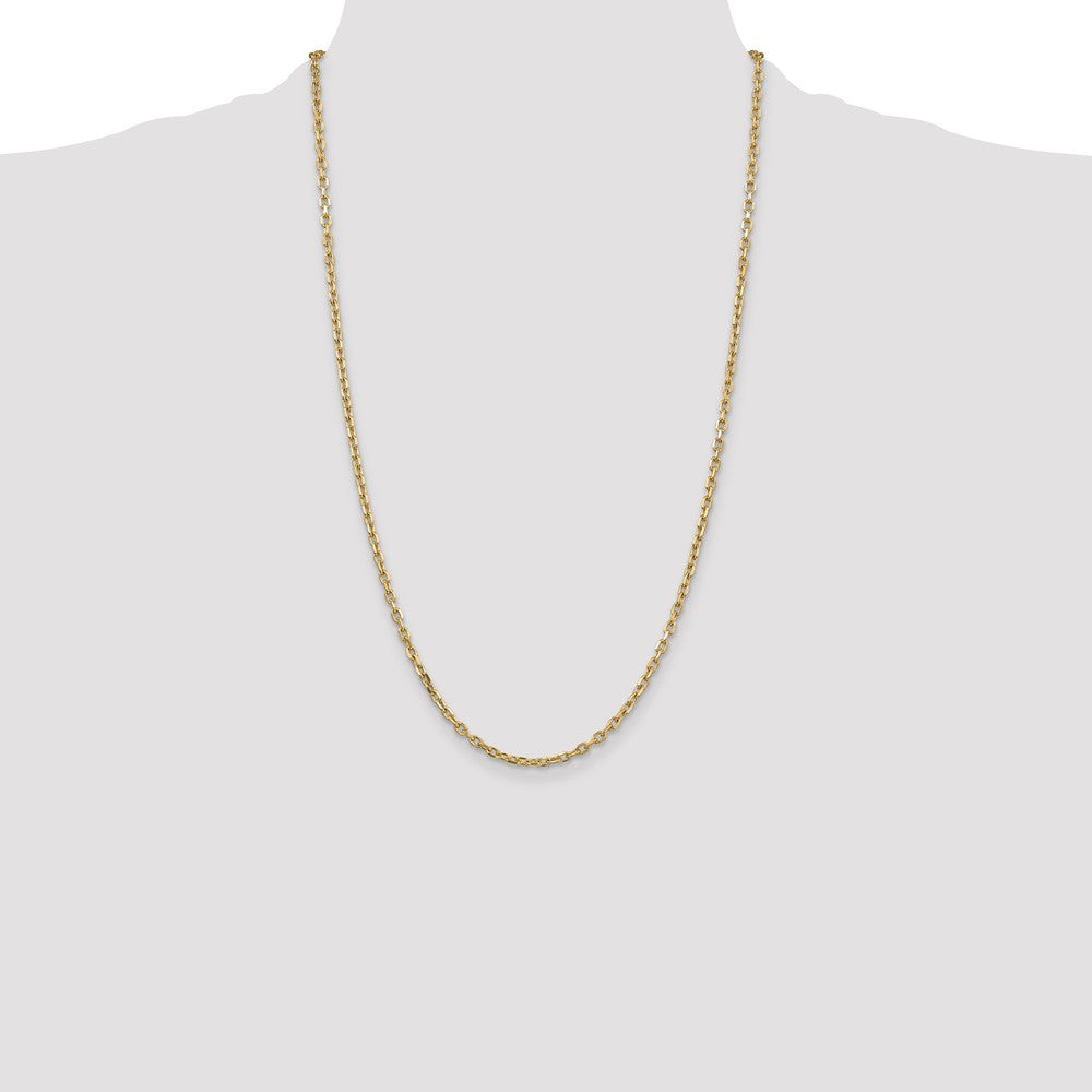 Buy Stylish 14K Gold 26-Inch Diamond-Cut Cable Chain - 3mm Links