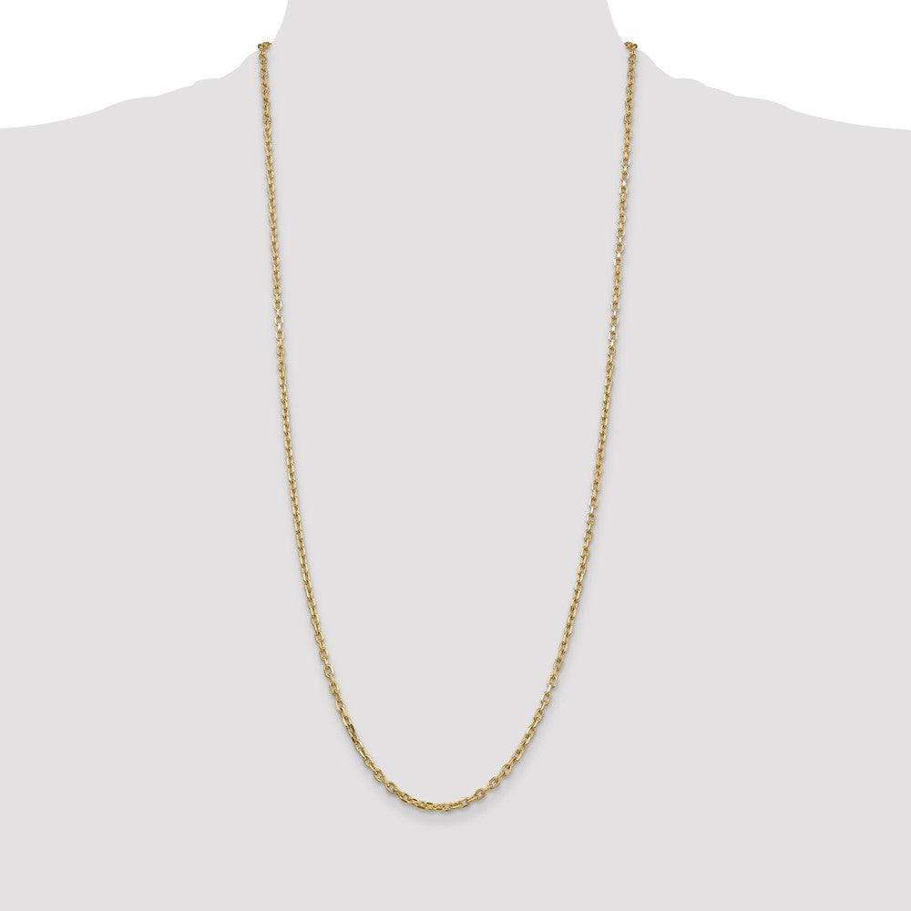 Buy 30-Inch 14K Gold Diamond-Cut Cable Chain - Stylish & Affordable Design