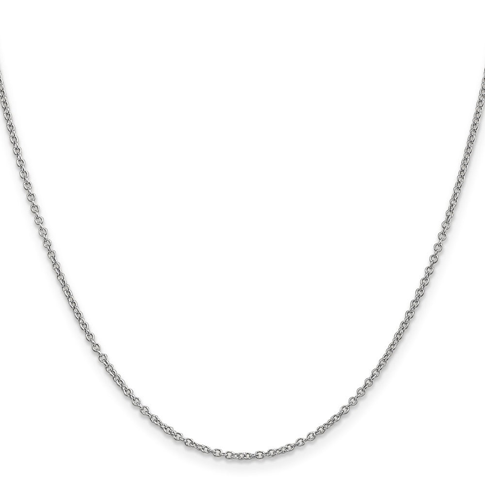 Buy Stylish 14K White Gold 24-Inch 1.4mm Cable Chain with Lobster Clasp