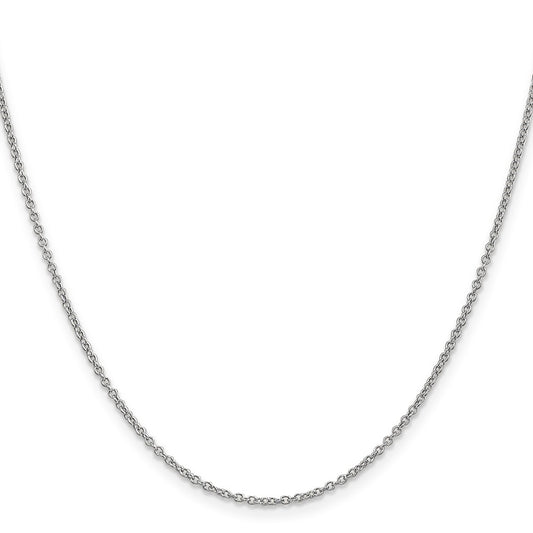 Buy Stylish 14K White Gold 24-Inch 1.4mm Cable Chain with Lobster Clasp