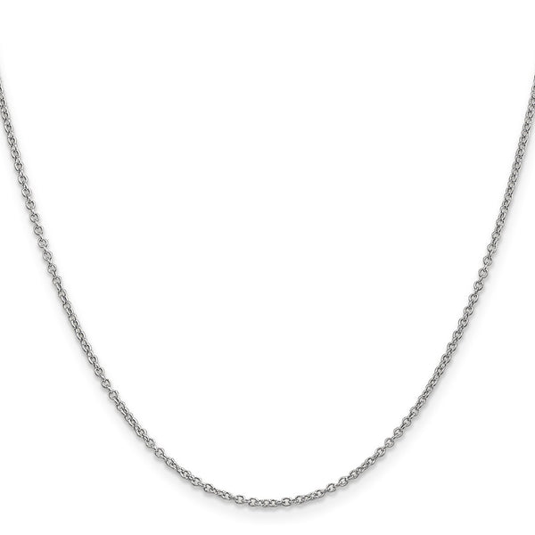 14K White Gold 30-Inch 1.4mm Cable Chain - Lobster Clasp