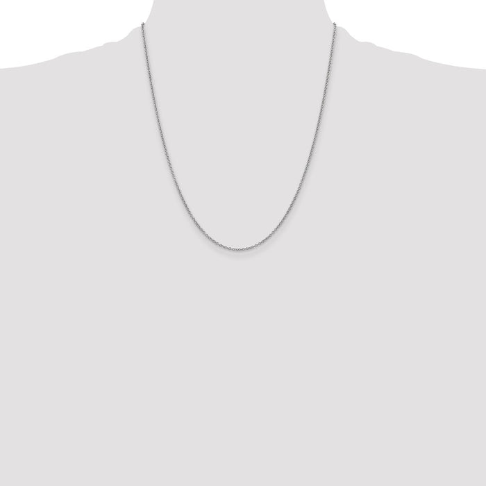 Exclusive 14K White Gold 22-Inch 1.4mm Cable Chain - Stylish & Affordable!-4