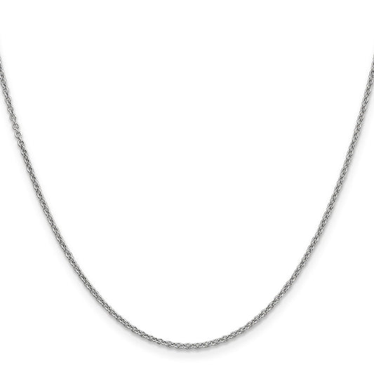 Shop Stylish 14K White Gold 22-Inch Cable Chain, 1.6mm, Luxury Design