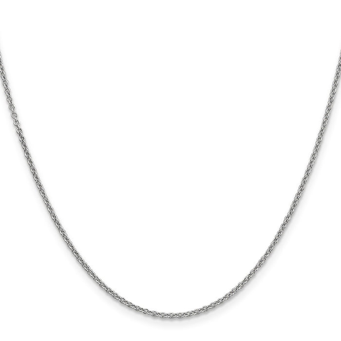 Shop Stylish 14K White Gold 22-Inch Cable Chain, 1.6mm, Luxury Design-2