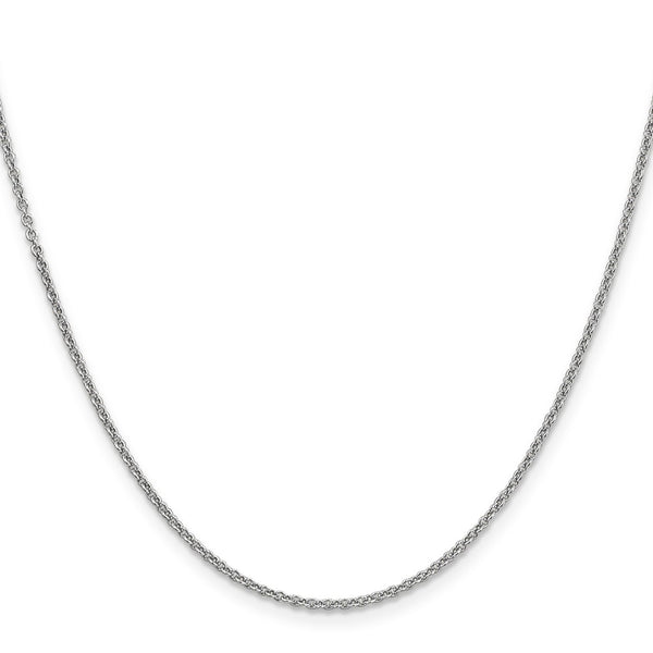 30-Inch 14K White Gold Cable Chain - 1.6mm Links