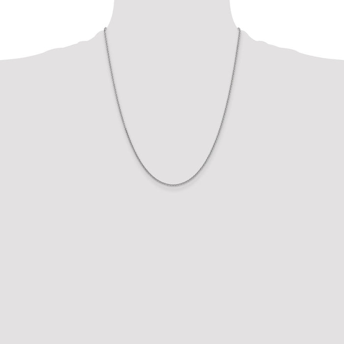 Shop Stylish 14K White Gold 22-Inch Cable Chain, 1.6mm, Luxury Design-4