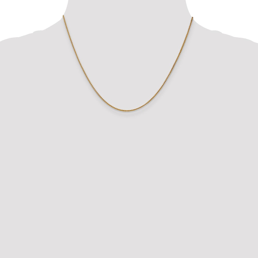 High-Quality 14K Gold 18-Inch Spiga Chain, 1.25mm - Stylish & Affordable!