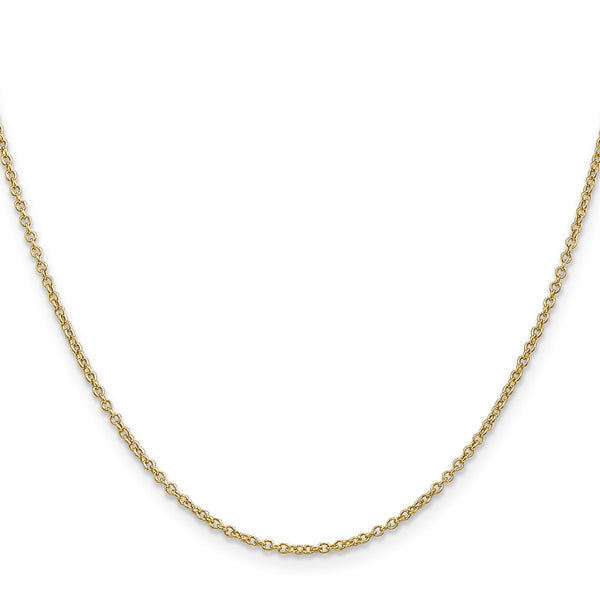 14K Gold 30-Inch 1.4mm Cable Chain with Lobster Clasp