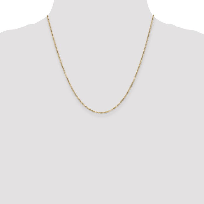 Exclusive 14K Gold 20-Inch 1.4mm Round Link Cable Chain - Stylish & Affordable!-4