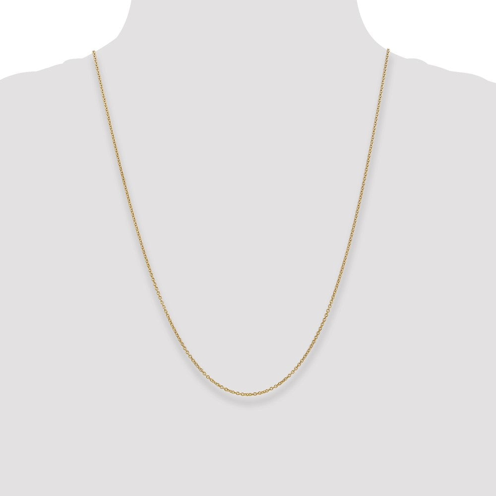 Shop Stylish 14K Gold 24-Inch 1.4mm Round Cable Chain - Luxury Link Design