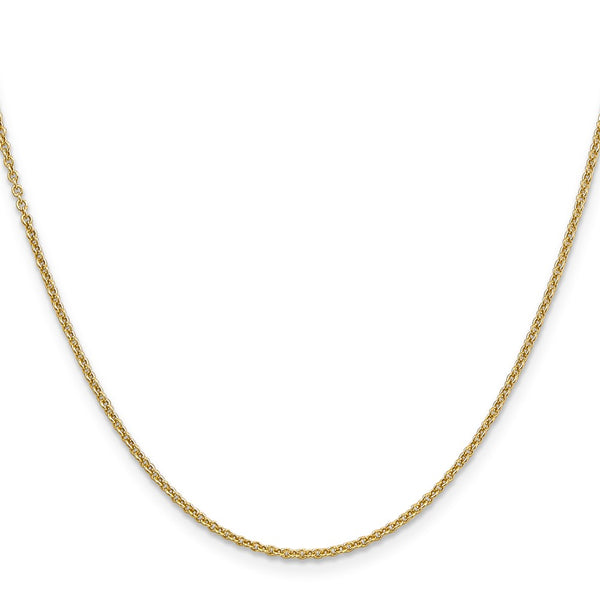 30-Inch 14K Gold 1.6mm Cable Chain - Lobster Clasp