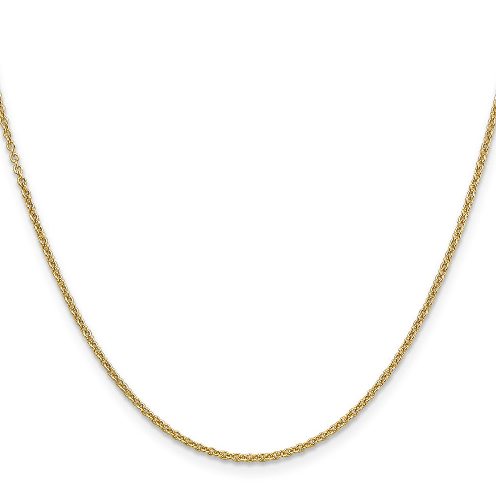 Exclusive 14K Gold 24" 1.6mm Round Open Link Cable Chain - Affordable Luxury!
