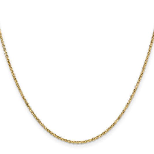 Exclusive 14K Gold 24" 1.6mm Round Open Link Cable Chain - Affordable Luxury!