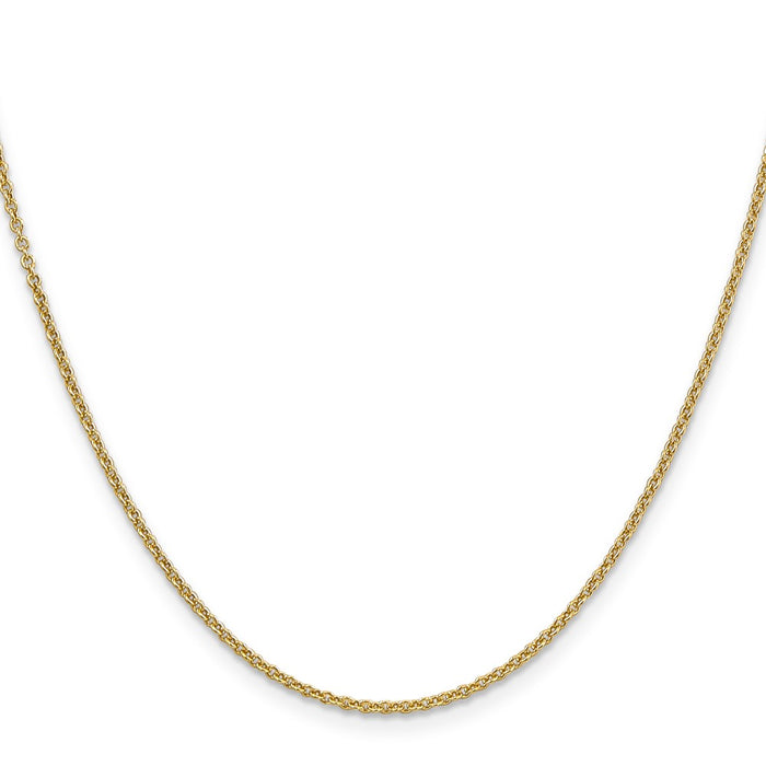 Exclusive 14K Gold 24" 1.6mm Round Open Link Cable Chain - Affordable Luxury!-2