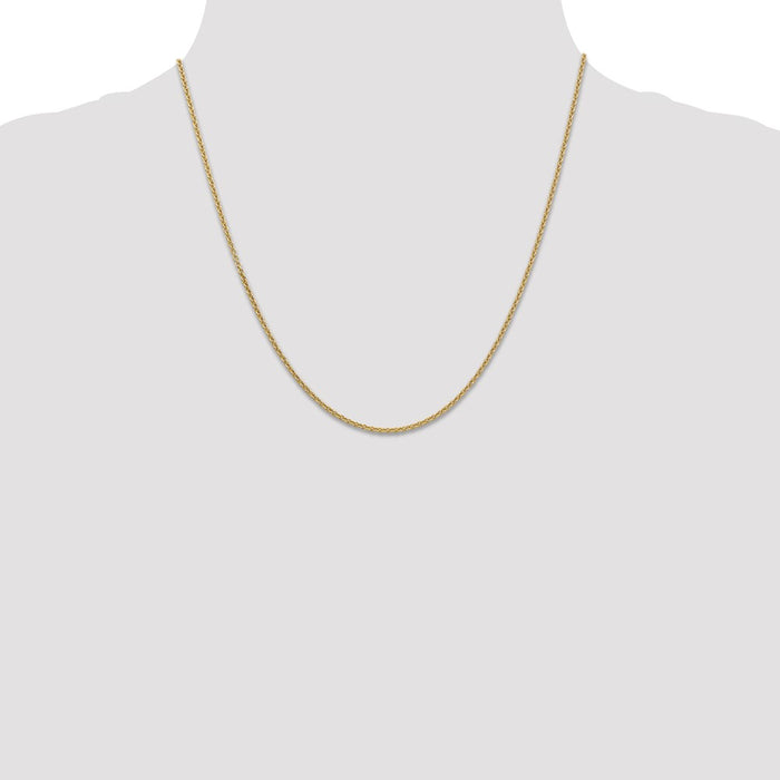 Shop 14K Gold 20-Inch Cable Chain - 1.6mm Stylish Open Links, Luxury Design-4