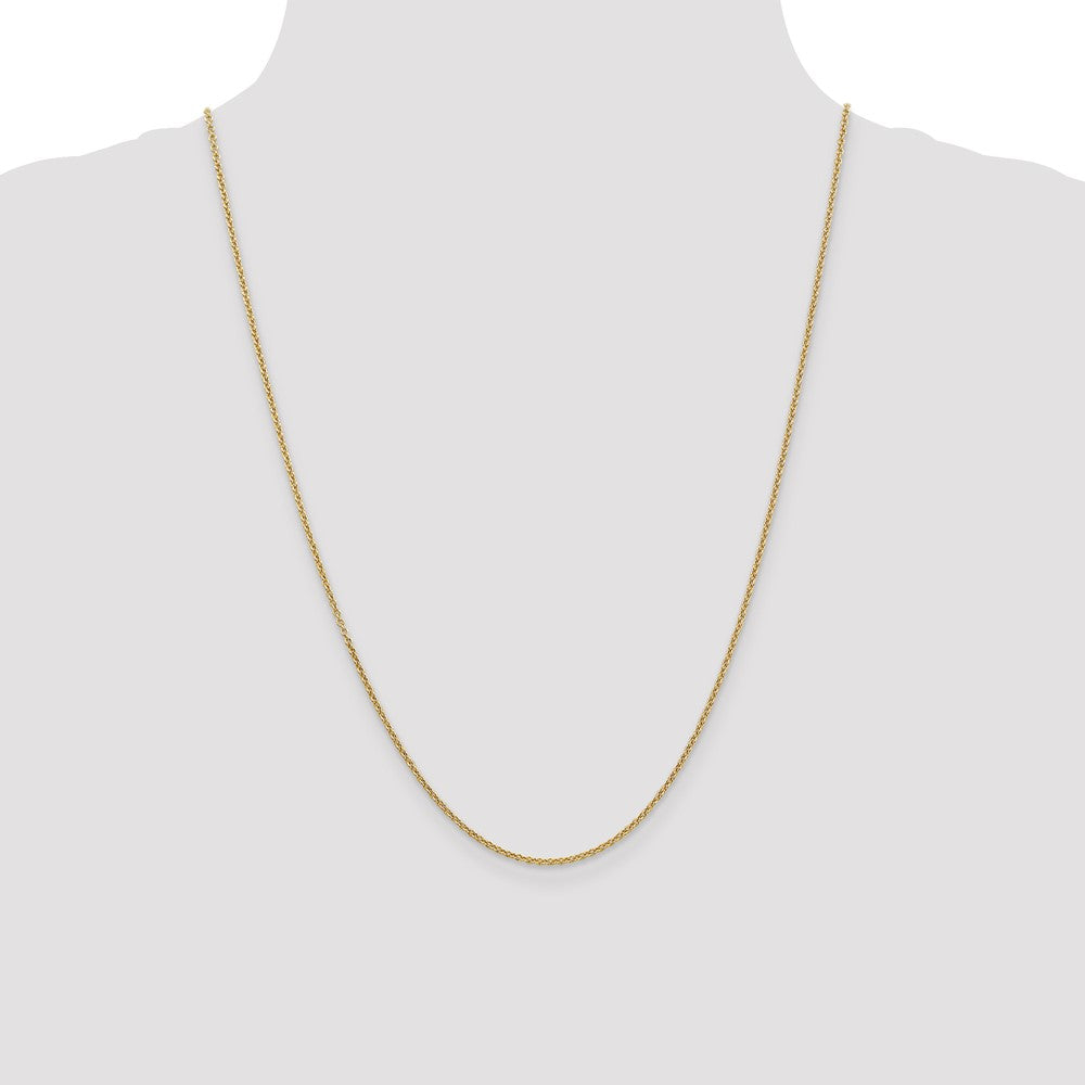 Exclusive 14K Gold 24" 1.6mm Round Open Link Cable Chain - Affordable Luxury!