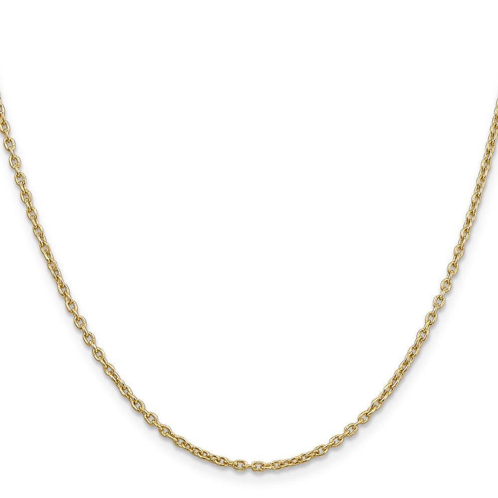 Buy Stylish 14K Gold 18-Inch 2mm Open Link Cable Chain - Luxury Quality!