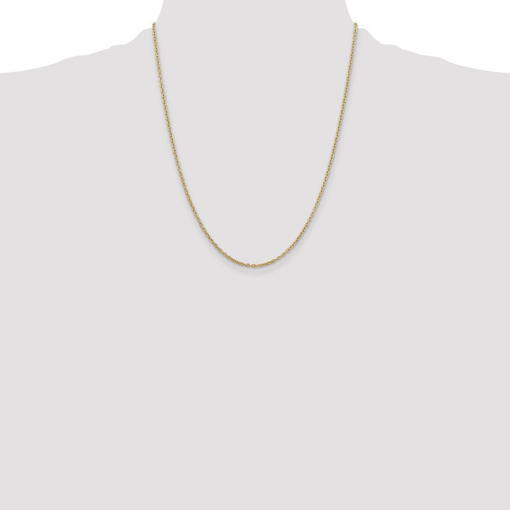 Shop Luxury 14K Gold 22-Inch 2mm Round Open Link Chain - Stylish & Durable