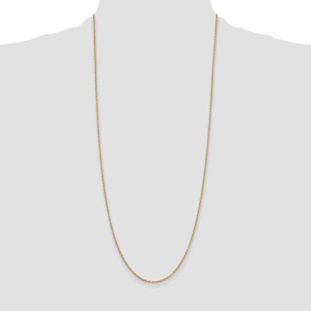 Buy Luxury 14K Gold 30-Inch 2mm Round Open Link Cable Chain - Stylish & Durable