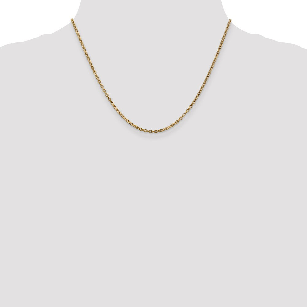 High-Quality 14K Gold 18-Inch 2.4mm Chain - Stylish & Affordable Link Design