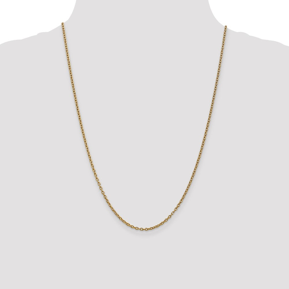 Buy 14K Gold 24-Inch 2.4mm Round Open Link Chain | Stylish & Affordable