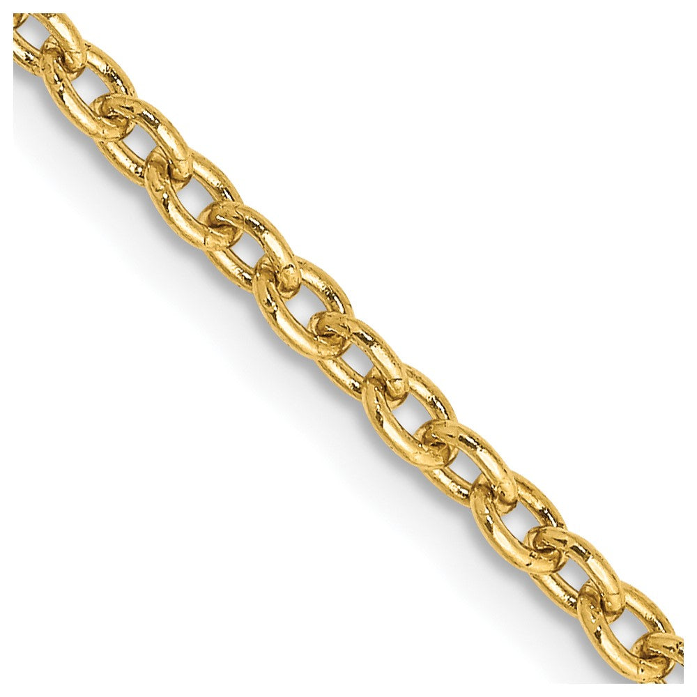 Buy 14K Gold 30-Inch 2.4mm Round Cable Chain - Stylish & Durable Design