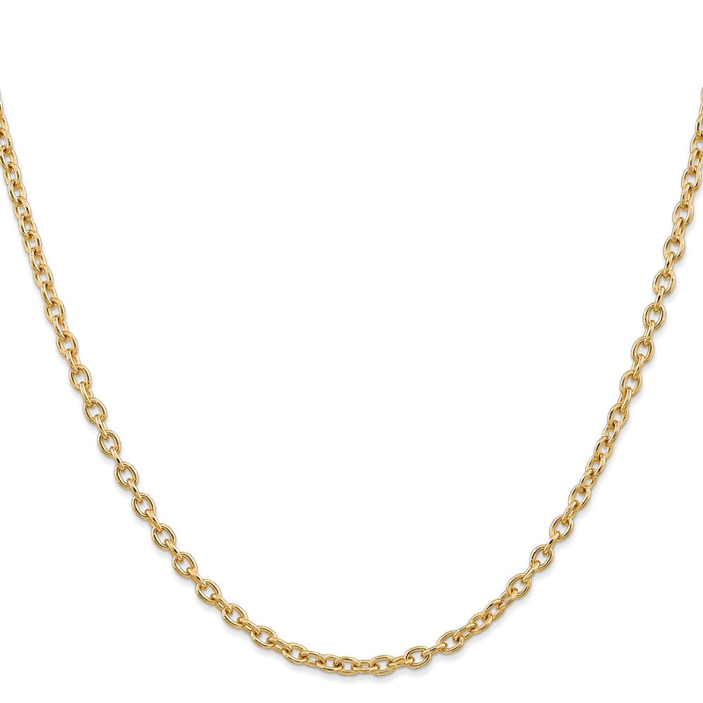 Buy 14K Gold 18-Inch 3.2mm Round Open Link Chain - Stylish & Durable
