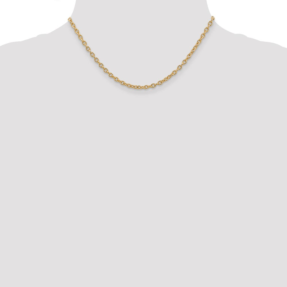 Exclusive 14K Gold 16-Inch 3.2mm Cable Chain - Stylish Lobster Clasp, Affordable Price