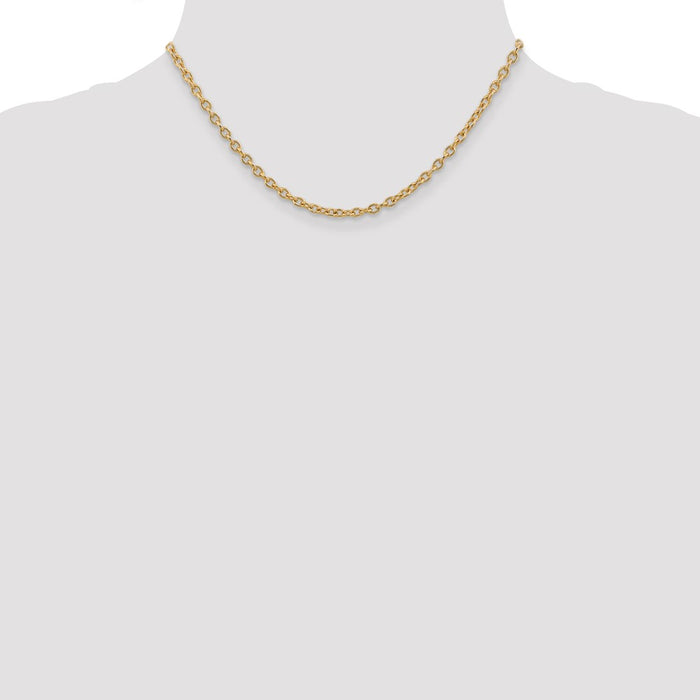 Exclusive 14K Gold 16-Inch 3.2mm Cable Chain - Stylish Lobster Clasp, Affordable Price-4