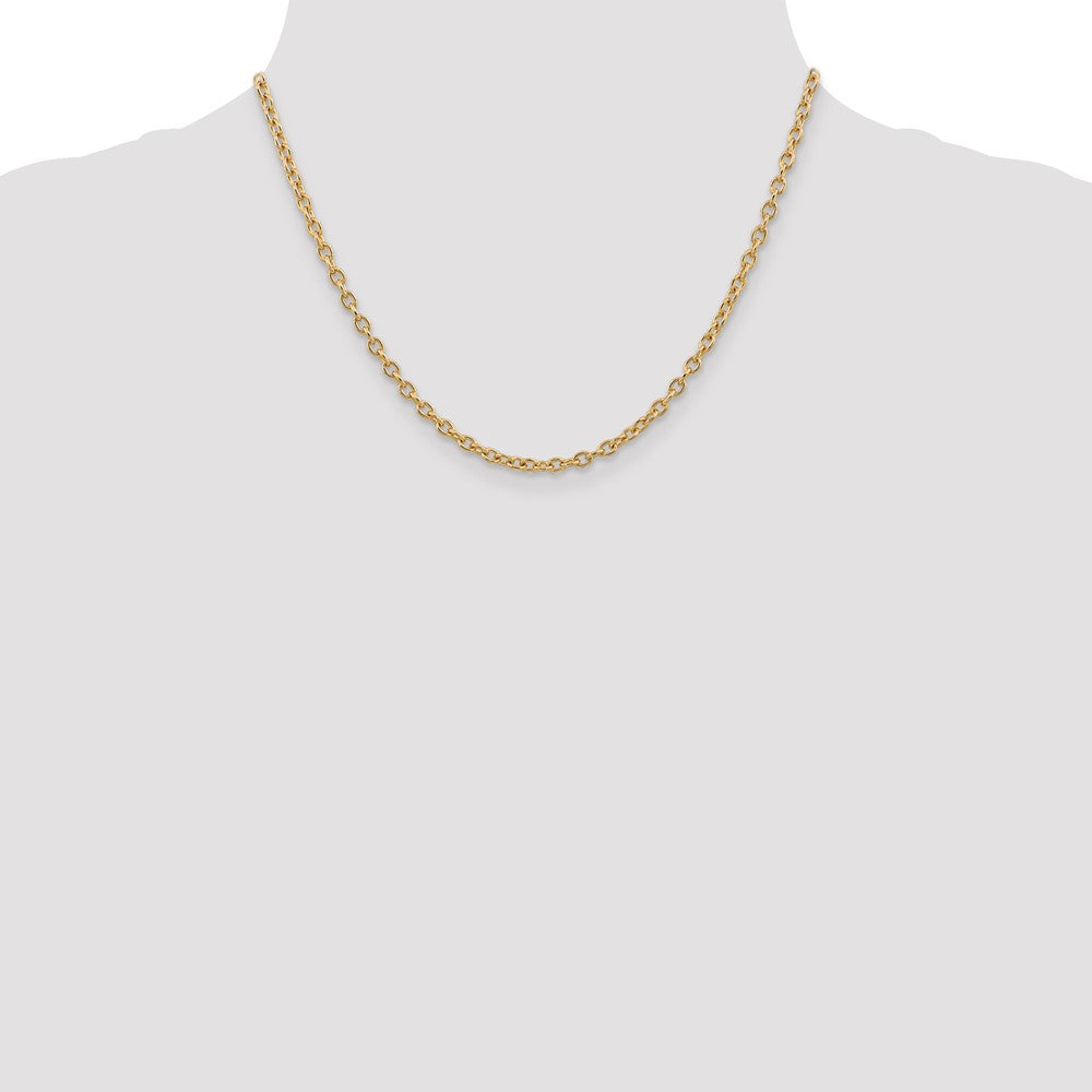 Buy 14K Gold 18-Inch 3.2mm Round Open Link Chain - Stylish & Durable