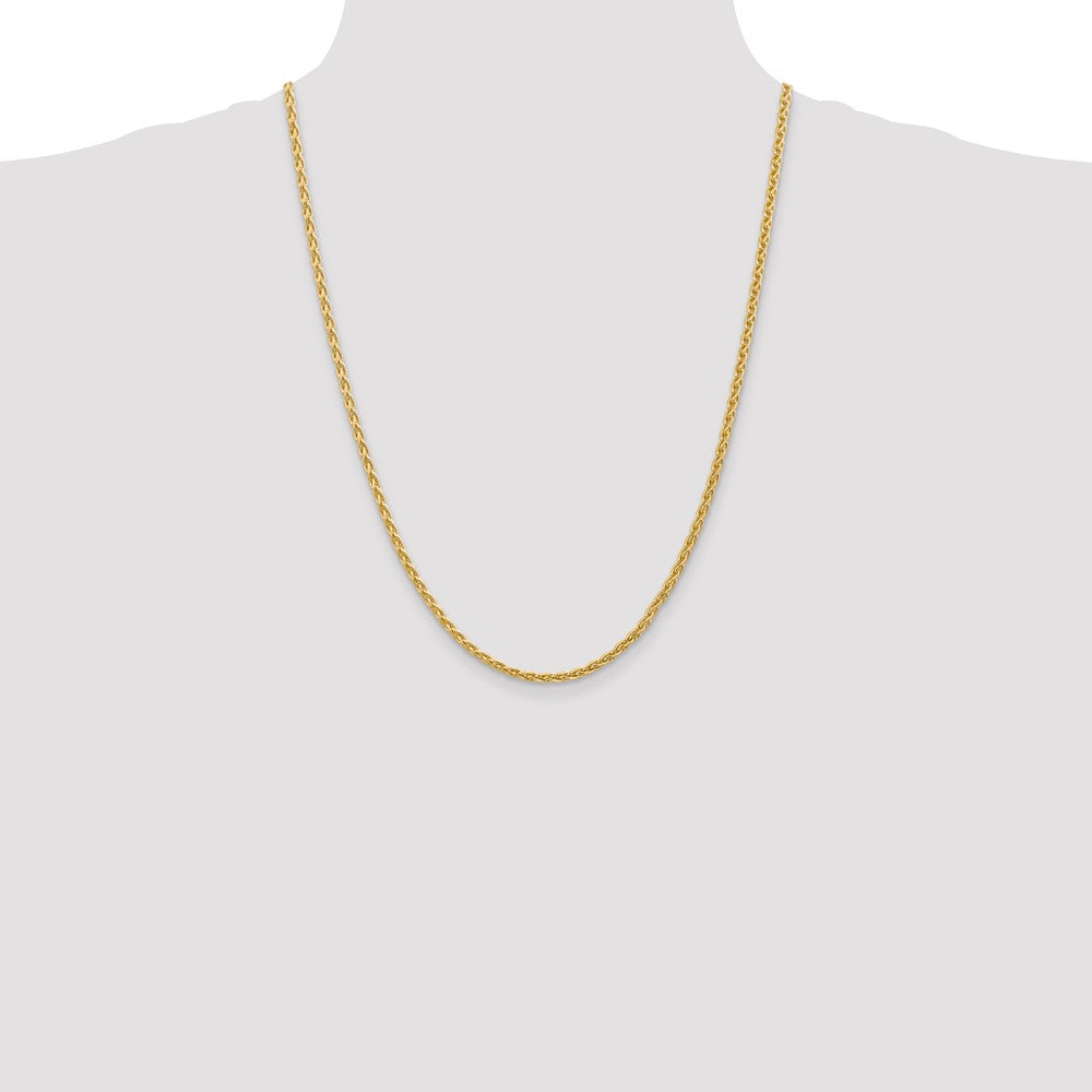 Shop 14K Gold 24-Inch Parisian Wheat Chain, 3mm - Stylish & Affordable!