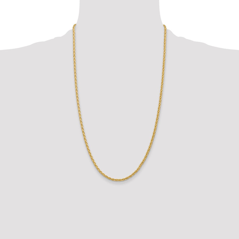 Buy Stylish 14K Gold 26-Inch Parisian Wheat Chain - 3mm, Luxury Lobster Clasp