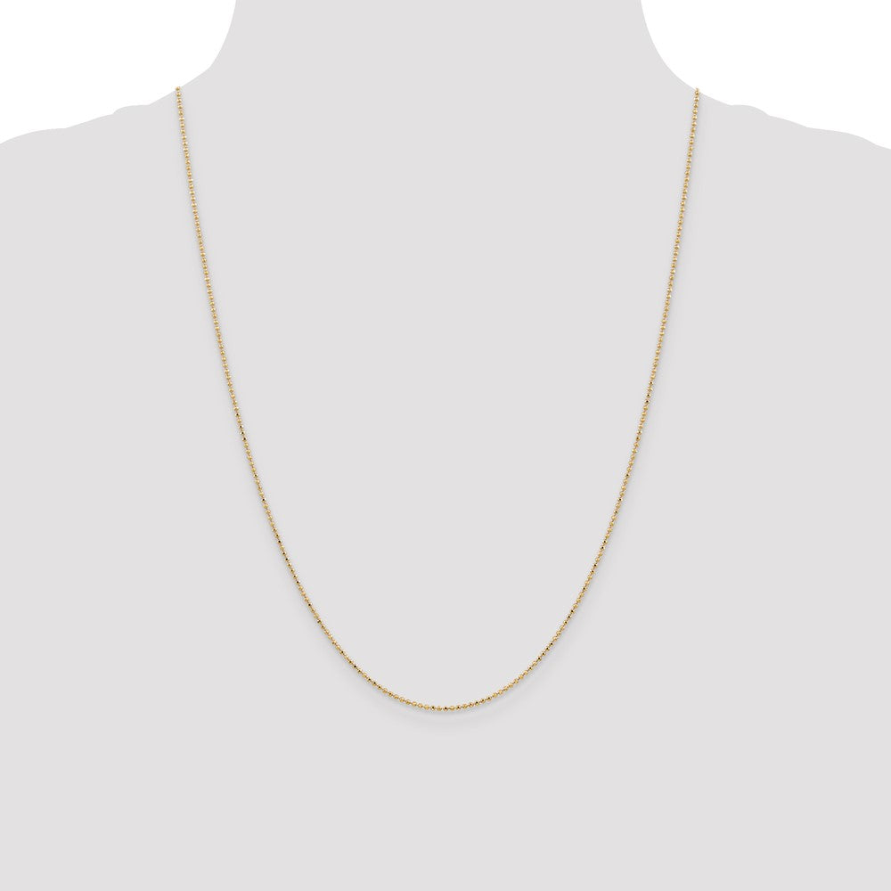Shop 14K Gold 24-Inch Diamond-Cut Beaded Chain - Stylish & Affordable